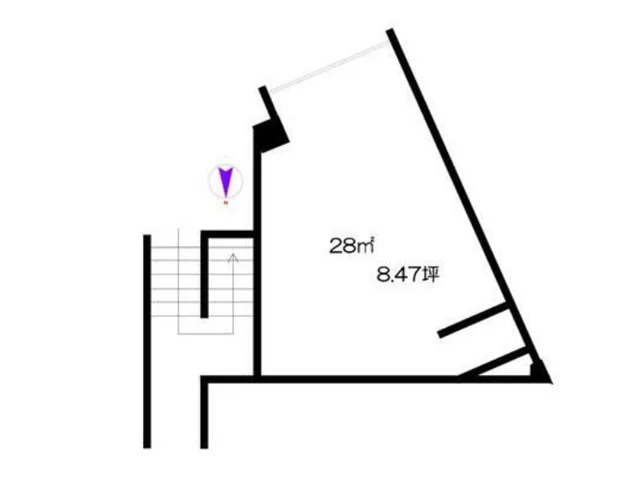 貸店舗(スケルトン)の平面図