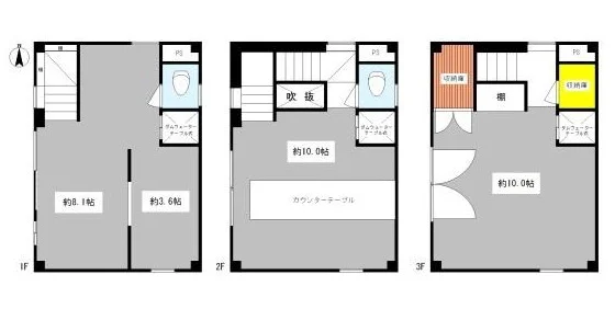 清澄白河のダイニングバー居抜きの平面図