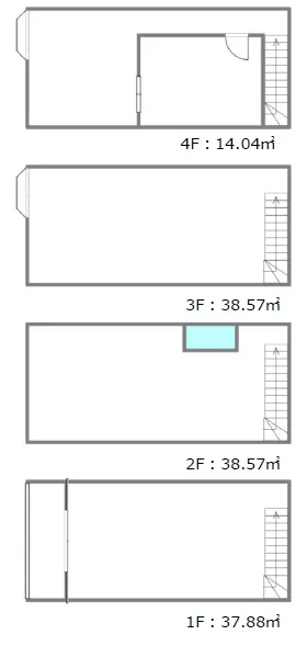 関内の焼肉屋居抜きの平面図