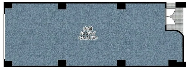 貸店舗(スケルトン)の平面図