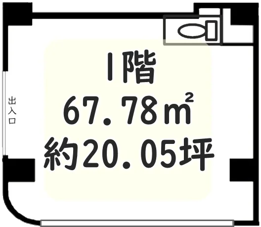 エステの居抜き物件の平面図