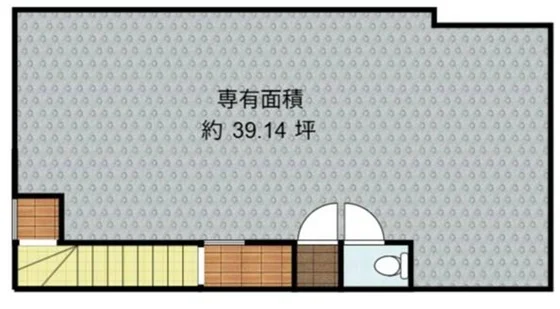 巣鴨のスケルトン店舗物件の平面図
