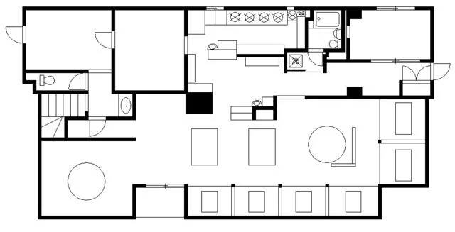 桜ヶ丘の居抜き店舗の平面図