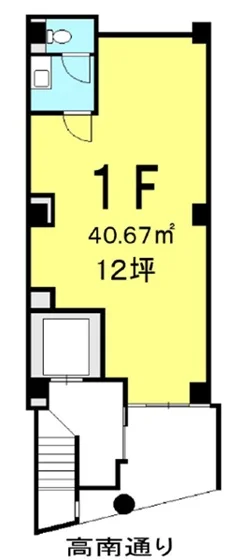 美容室・理容室の居抜き物件の平面図