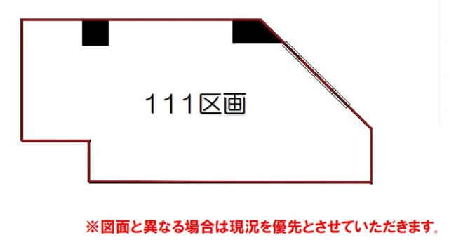 検見川浜の居抜き店舗の平面図
