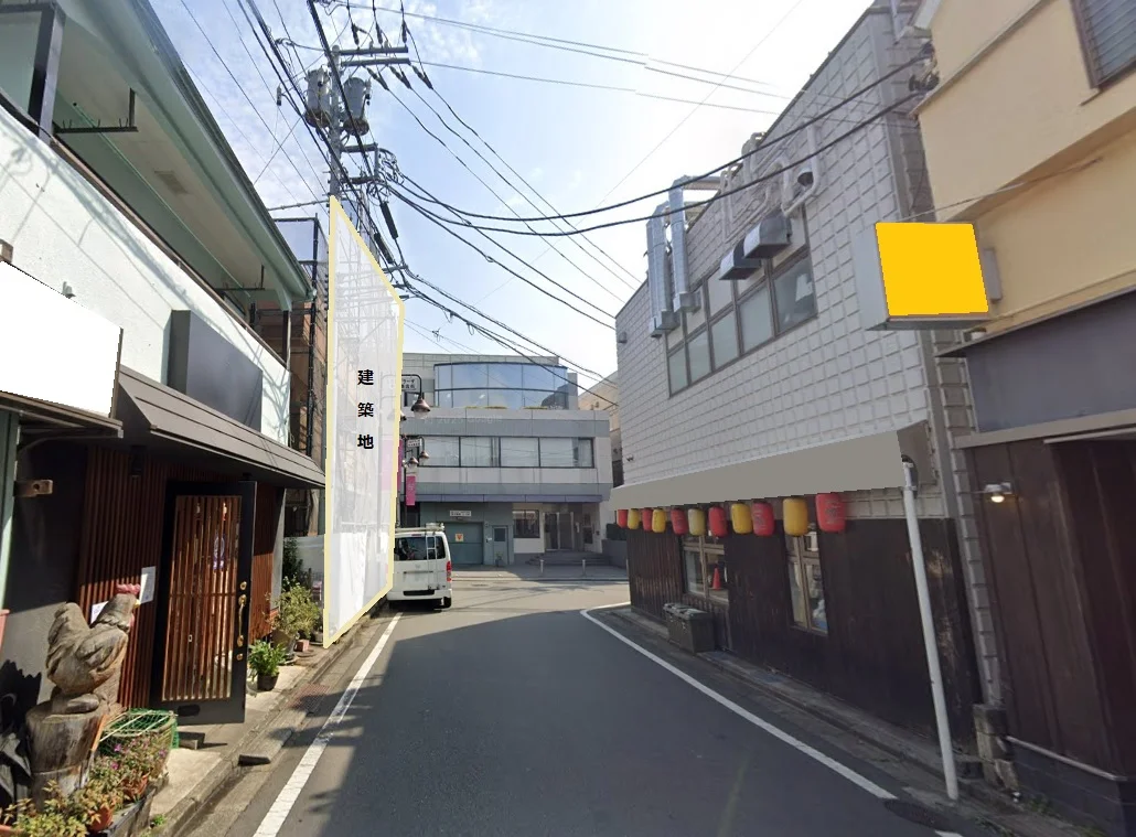 たまプラーザのスケルトン店舗物件の外観