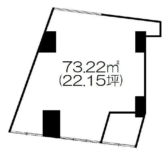 大宮のスケルトン店舗物件の平面図