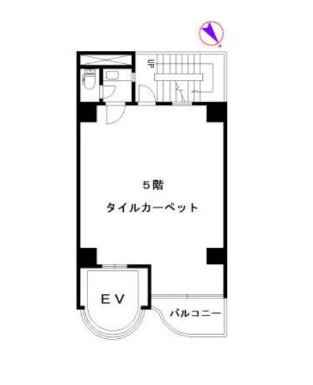 渋谷の事務所仕様店舗物件の平面図