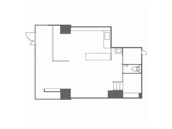 カフェ・喫茶店の居抜き物件の平面図
