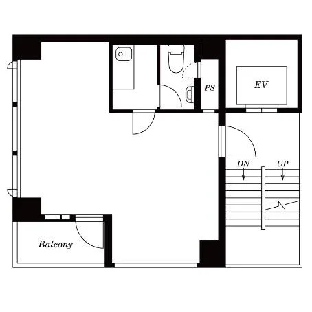 貸店舗(事務所仕様)の平面図