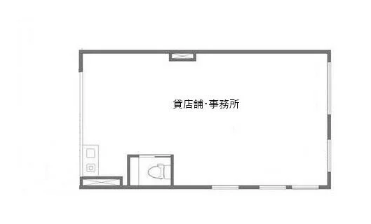 貸店舗(スケルトン)の平面図