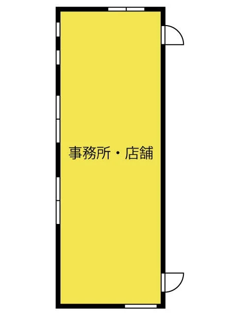 つきみ野のスケルトン店舗物件の平面図