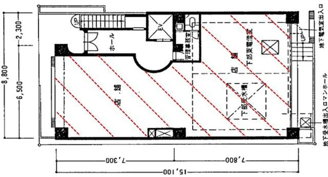 ビストロ・洋食の居抜き物件の平面図
