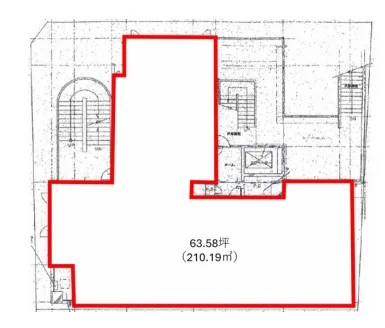 千歳烏山の居抜き店舗の平面図
