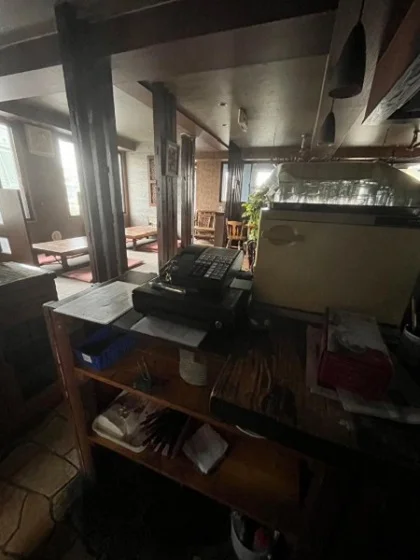 お好み焼きの居抜き物件の内装