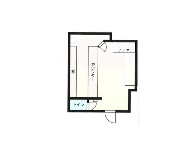鶴間のスナック・パブ居抜きの平面図