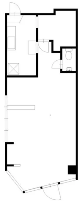 東長崎の美容室・理容室居抜きの平面図