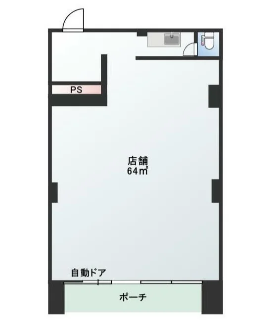 小村井の事務所仕様物件の平面図