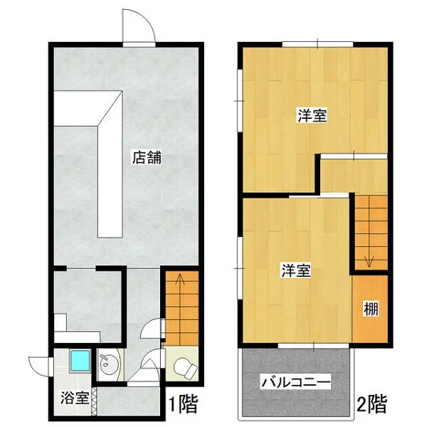 清瀬の居抜き店舗の平面図