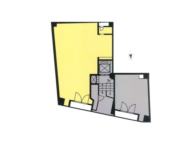 貸店舗(スケルトン)の平面図
