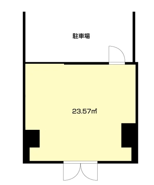 貸店舗(事務所仕様)の平面図