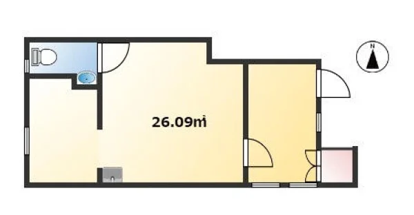三ノ輪の事務所仕様物件の平面図