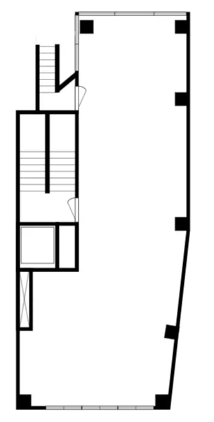 六本木のスケルトン店舗物件の平面図