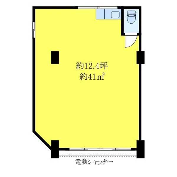 貸店舗(事務所仕様)の平面図