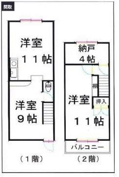 大泉学園の事務所仕様物件の平面図