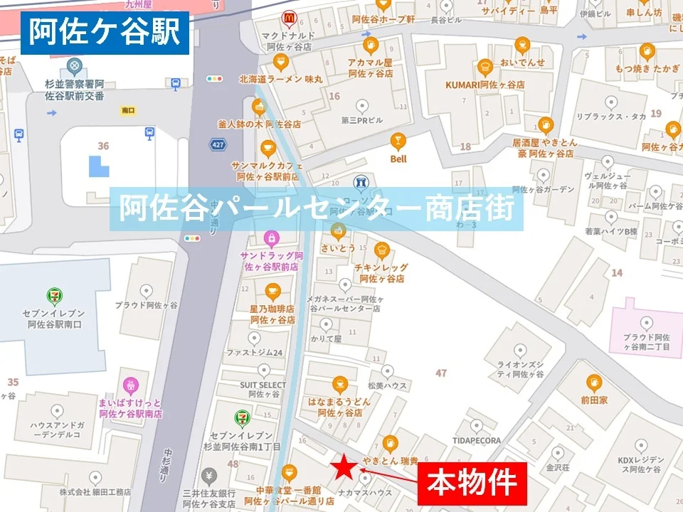 貸店舗(スケルトン)の地図