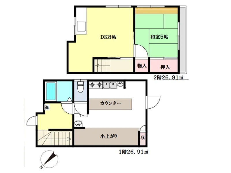 居酒屋の居抜き物件の平面図