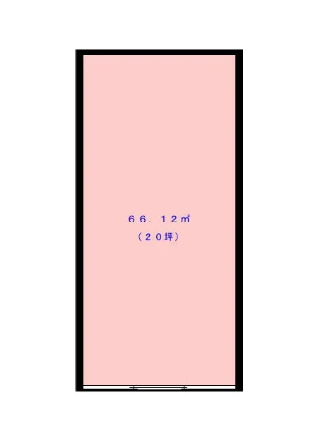 幕張本郷のスケルトン店舗物件の平面図