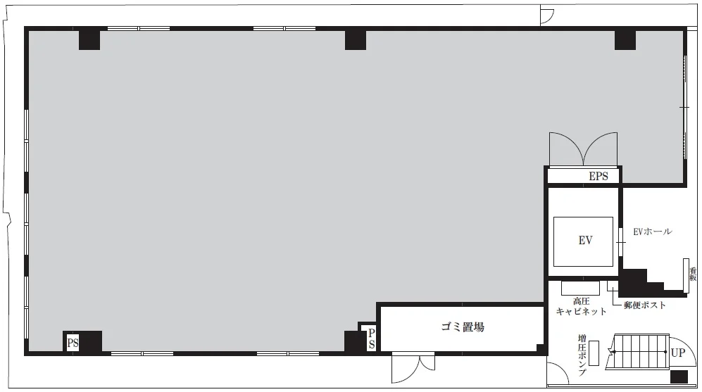 浅草のスケルトン物件の平面図