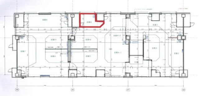 貸店舗(スケルトン)の平面図