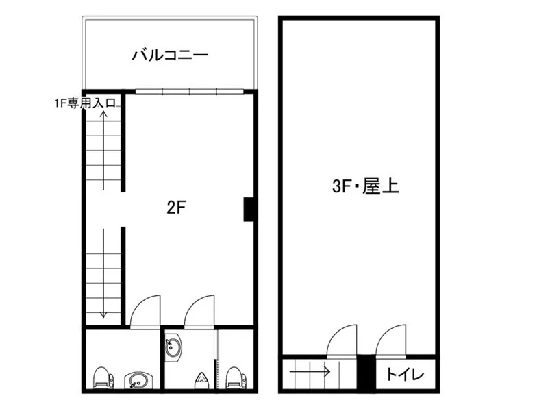 関内の居抜き店舗の平面図