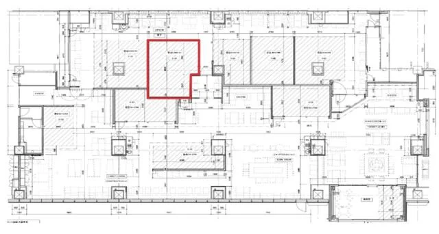 貸店舗(スケルトン)の平面図