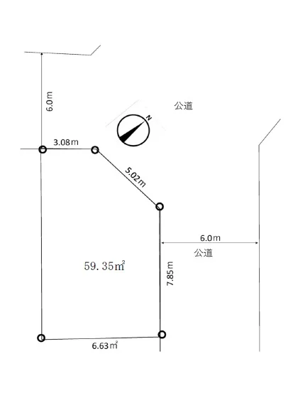 板橋のスケルトン物件の平面図