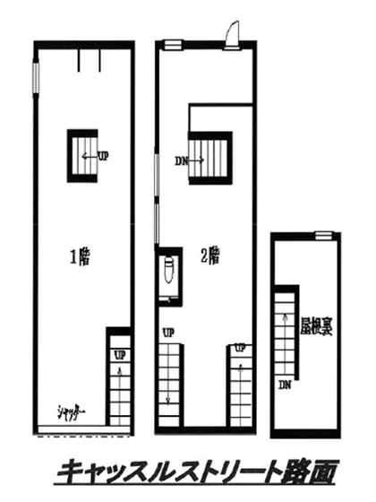 貸店舗(スケルトン)の平面図