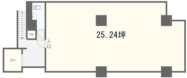 貸店舗(スケルトン)の平面図
