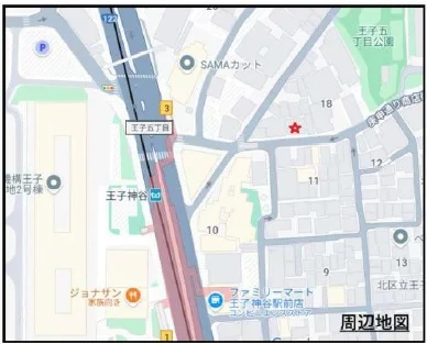 貸店舗(スケルトン)の地図
