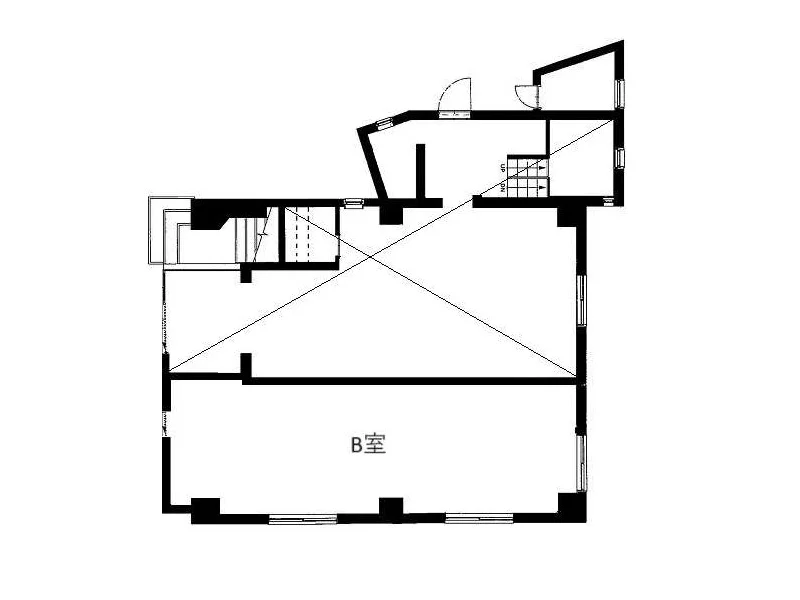 目黒の居抜き店舗の平面図