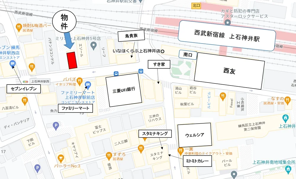 貸店舗(事務所仕様)の地図