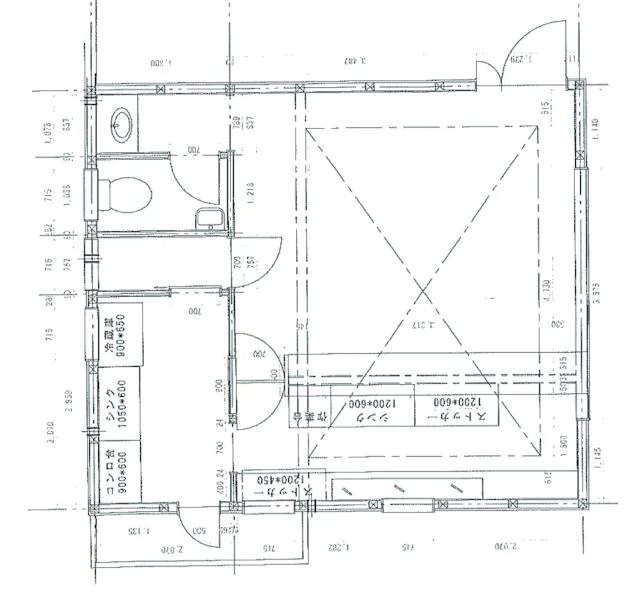 藤沢のダイニングバー居抜きの平面図