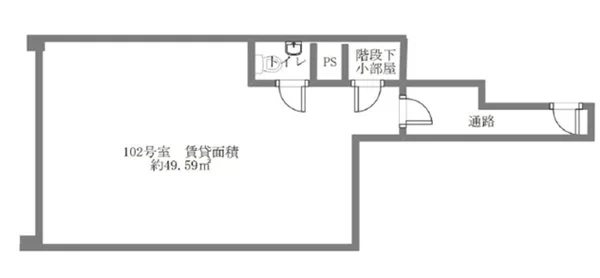 本厚木のスケルトン物件の平面図