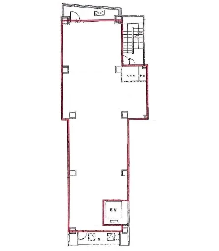 六本木の居抜き店舗の平面図