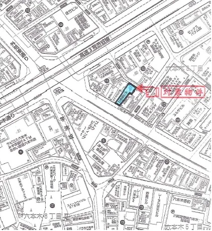 六本木の居抜き店舗の地図