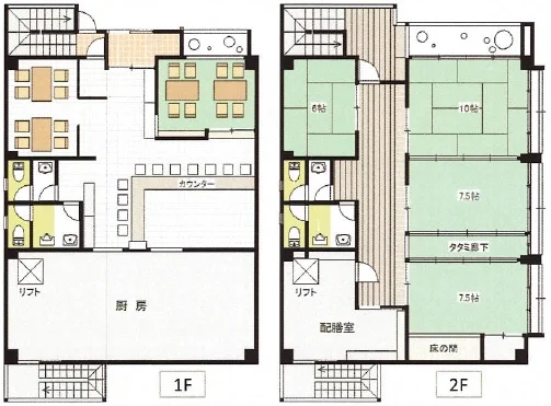 南平の寿司居抜きの平面図