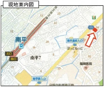 寿司の居抜き物件の地図