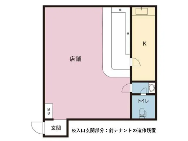 磯子の居酒屋居抜きの平面図