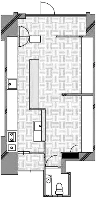 カフェ・喫茶店の居抜き物件の平面図